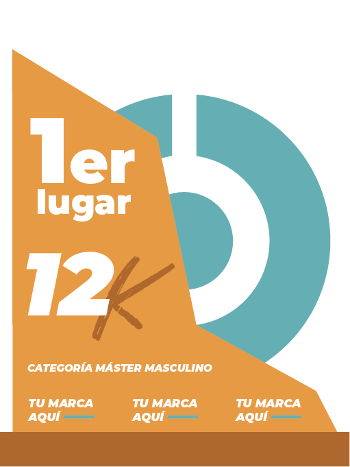 Arte del trofeo Sunrise 2026 Trail con espacio para marcas patrocinantes